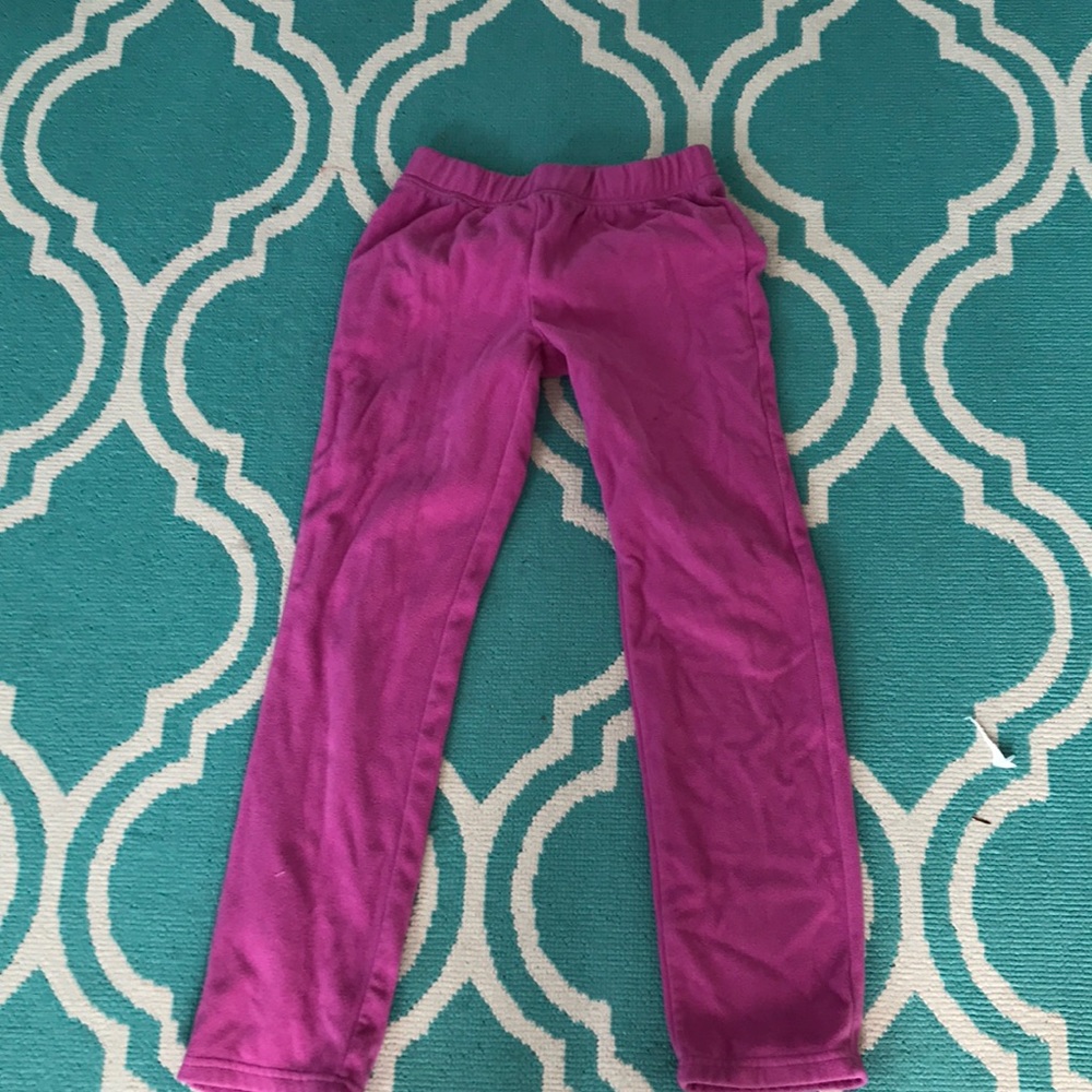 Pink fuzzy pants